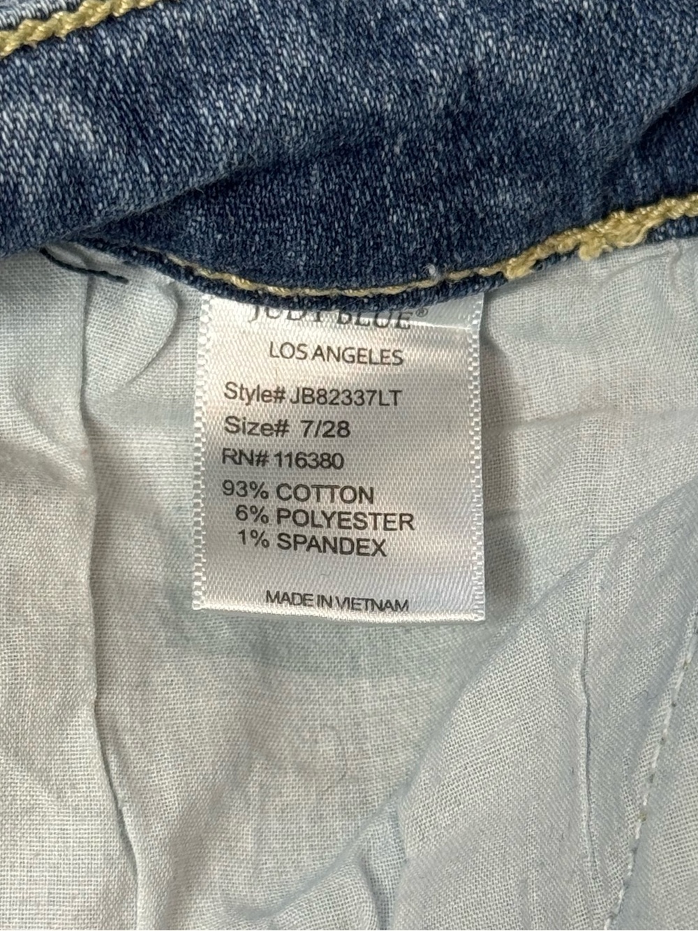 Judy Blue Mid-Rise Bootcut Jeans size 7/28 JB82337LT - Picture 6 of 11